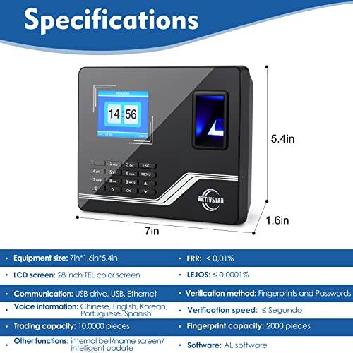 Opiniones Aktivstar ES-04 Control Horario Empleados - Contenido de la caja