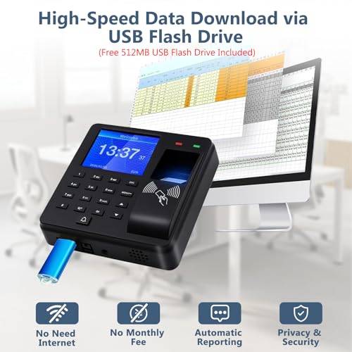 Opiniones Bekasa ZXS0084 Control Horario Empleados - Descarga de datos vía USB
