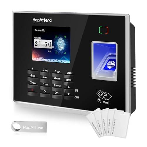 Opiniones HapAttend H2 Control Horario Empleados - Detalle de pantalla y teclado