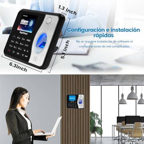 Opiniones HapAttend H3 Control horario empleados - Dimensiones y detalles técnicos