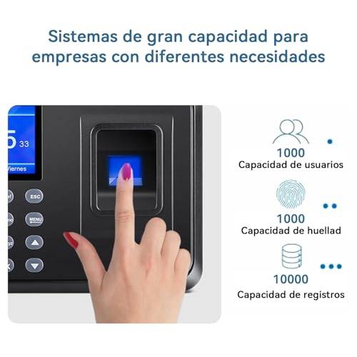 Opiniones Mokhike Control Horario Empleados detalle teclado y sensor