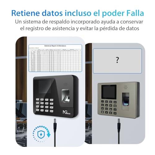 Opiniones NGTeco AS10 Control Horario Empleados - Sistema de respaldo ante fallos de energía