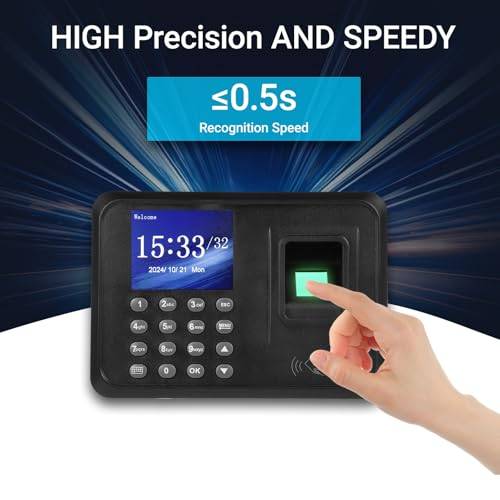 Opiniones Sunydog Máquina de Asistencia para Empleados - Velocidad de reconocimiento