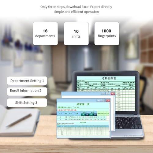 Opiniones TOWARDSNAN Máquina biométrica asistencia empleados - Exportación de datos a portátil