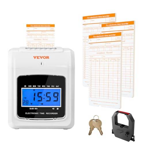 Opiniones VEVOR Reloj de Registro de Tiempo - Kit completo con tarjetas y llaves
