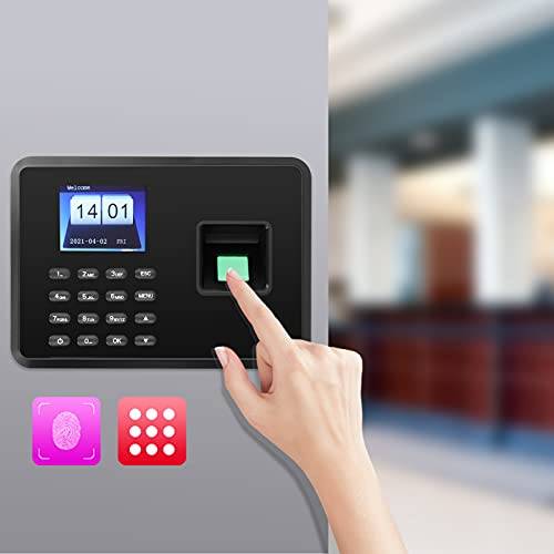 Opiniones VINGVO Máquina de asistencia por huella - Vista frontal del dispositivo