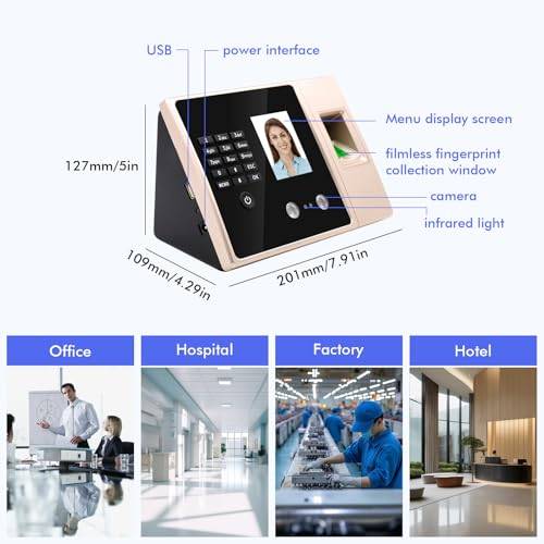 Review JAOGAUS FA02H Máquina de Control de Asistencia - Detalles de interfaz y sensores