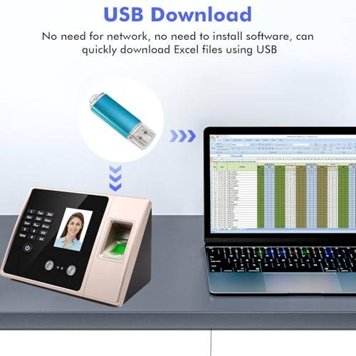 Review JAOGAUS FA02H Máquina de Control de Asistencia - Exportación de datos mediante USB