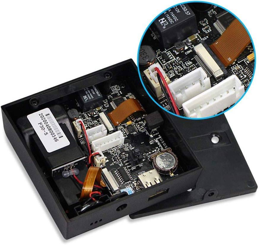 Review WEELIAO F30 Máquina de Tiempo de Asistencia comparación de tamaño con iPhone